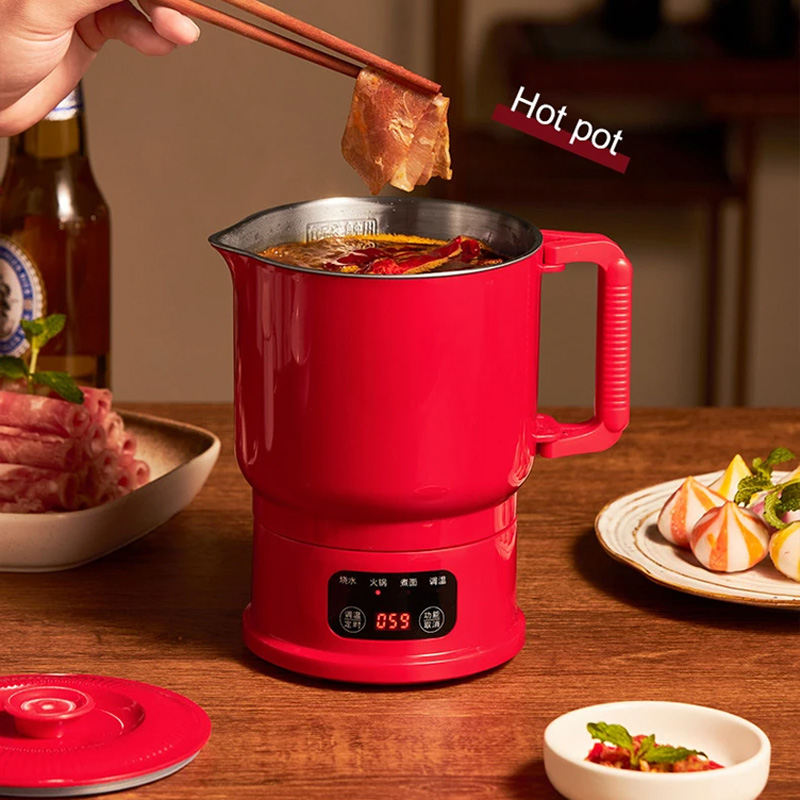 Baby Food Bible - 3 IN 1 多機能電気調理器 ポータブル小型電気ケトル 800mlLEDスマートデジタルディスプレイ