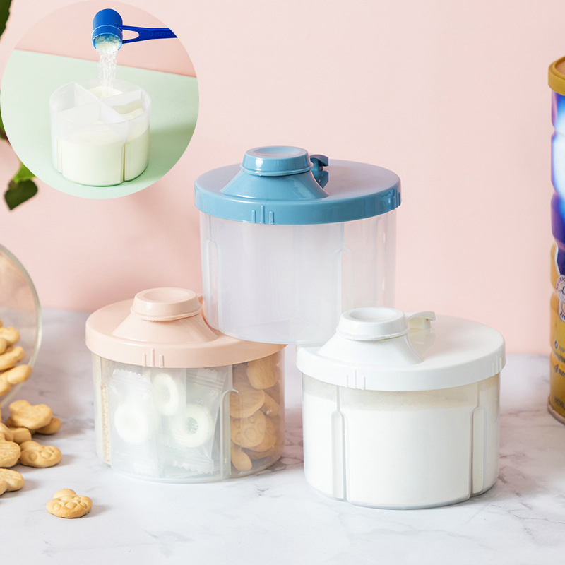 Baby Food Glass Jar - ベビーフードボックス,ポータブル,必須,シリアル,ミルク,粉乳,4個