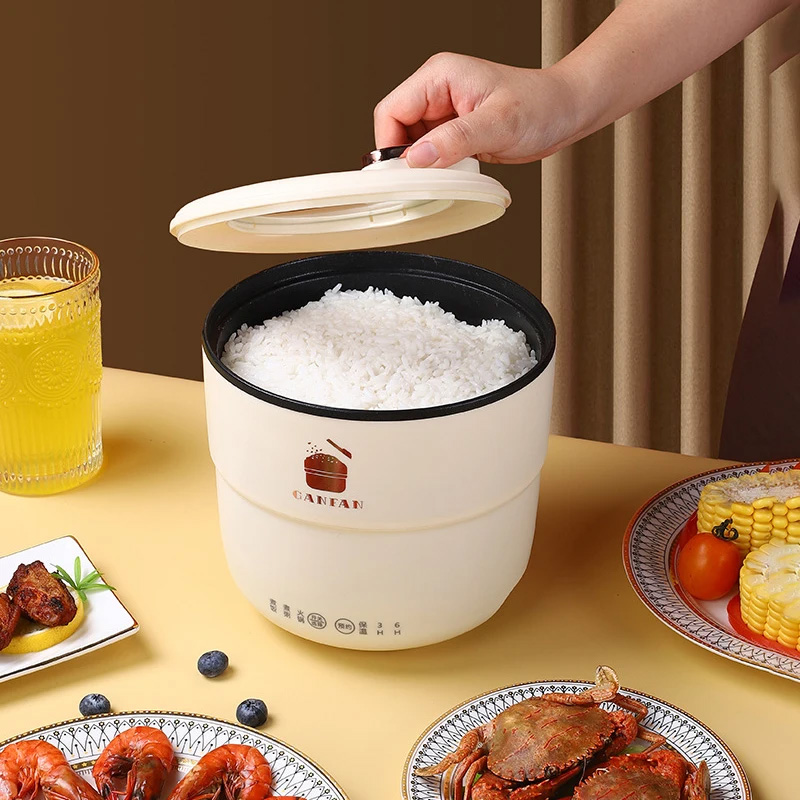 Baby Food Bible - 新型3in1電気調理器 450W 1.8L スマート調整機能付き炊飯器 ポータブル旅行用 家庭用多機能フライパン