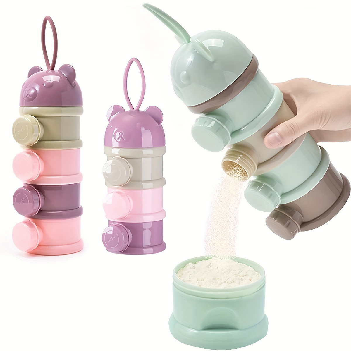 ストラップ付き大容量ベビーミルクパウダーコンテナ、ベビーフォ - Baby Food Glass Jar のレビューと価格