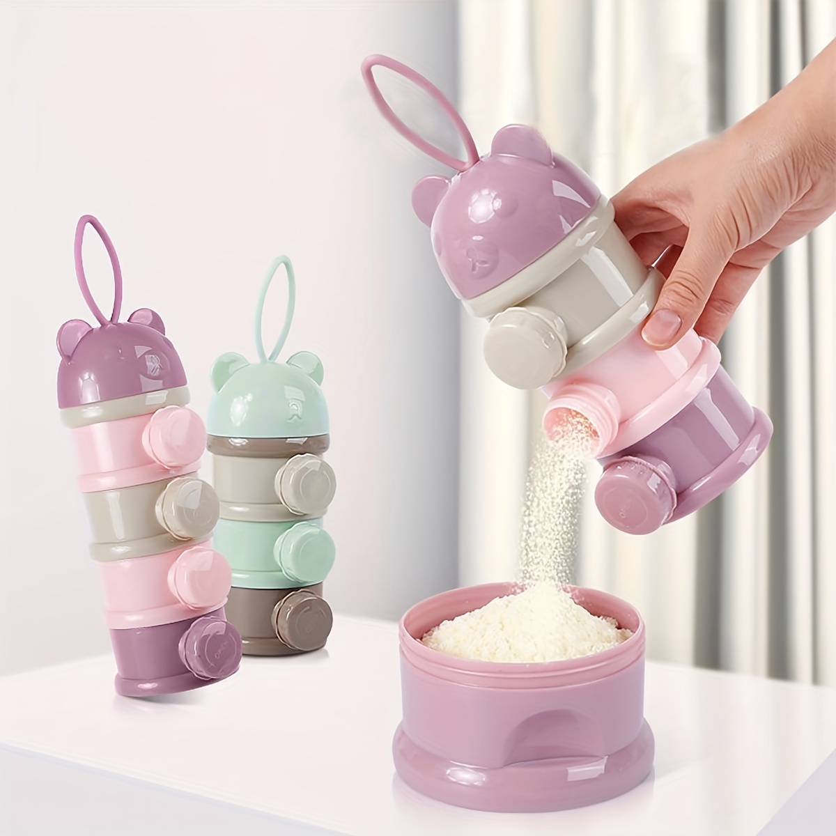 ストラップ付き大容量ベビーミルクパウダーコンテナ、ベビーフォ - Baby Food Glass Jar のレビューと価格