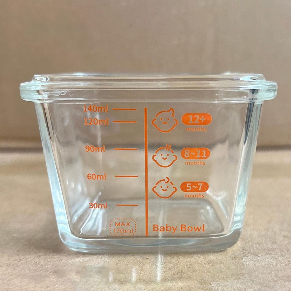 シンプルな170ml食品保存容器、冷凍ガラス製ベビーフードカ - Baby Food Glass Jar のレビューと価格