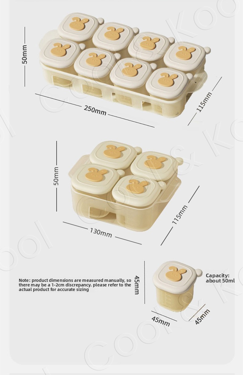 蓋付きベビーフード保存容器、幼児食用蒸し器ケーキ型と製氷皿付 - Baby Food Gerber のレビューと価格