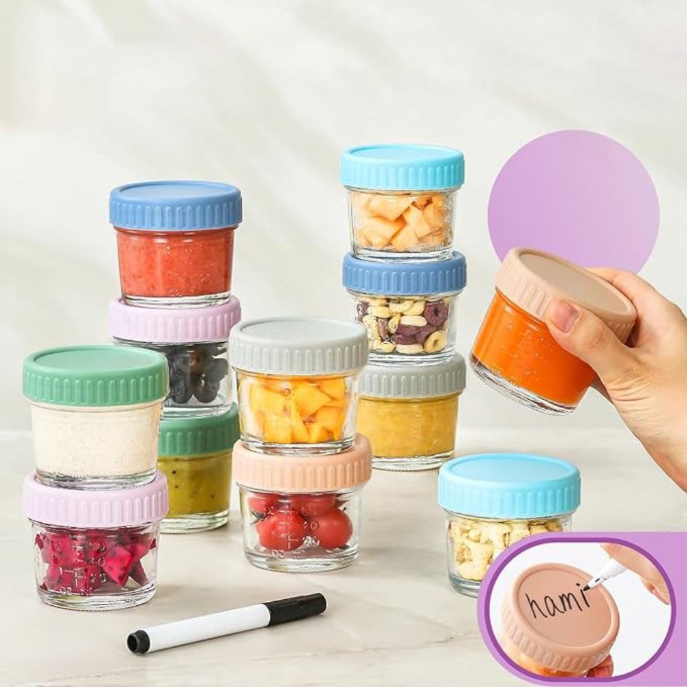6個入りメイソンジャー ガラス製ベビーフードジャー 再利用可 - Baby Food Glass Jar のレビューと価格
