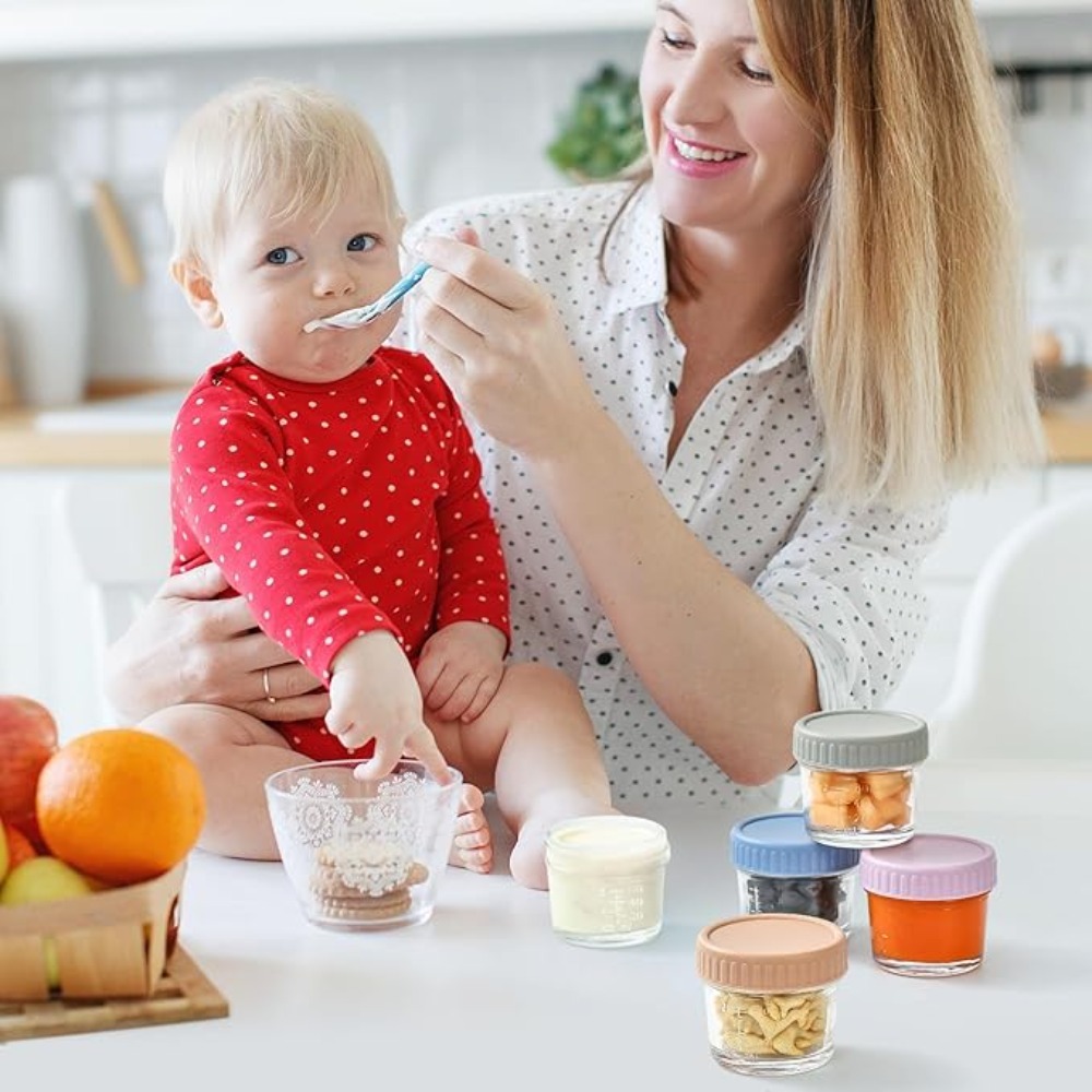 6個入りメイソンジャー ガラス製ベビーフードジャー 再利用可 - Baby Food Glass Jar のレビューと価格
