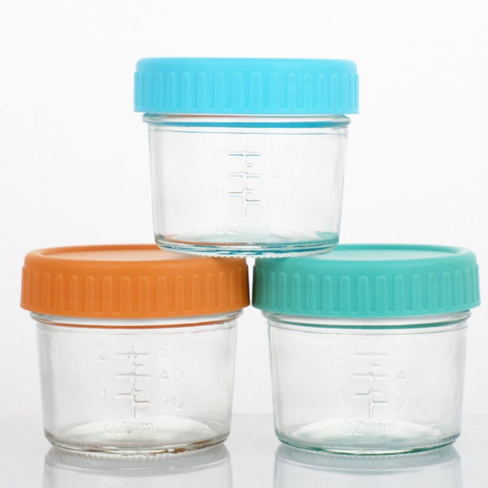 6個入り 多目的ガラス製ベビーフードジャー 再利用可能 目盛 - Baby Food Glass Jar のレビューと価格