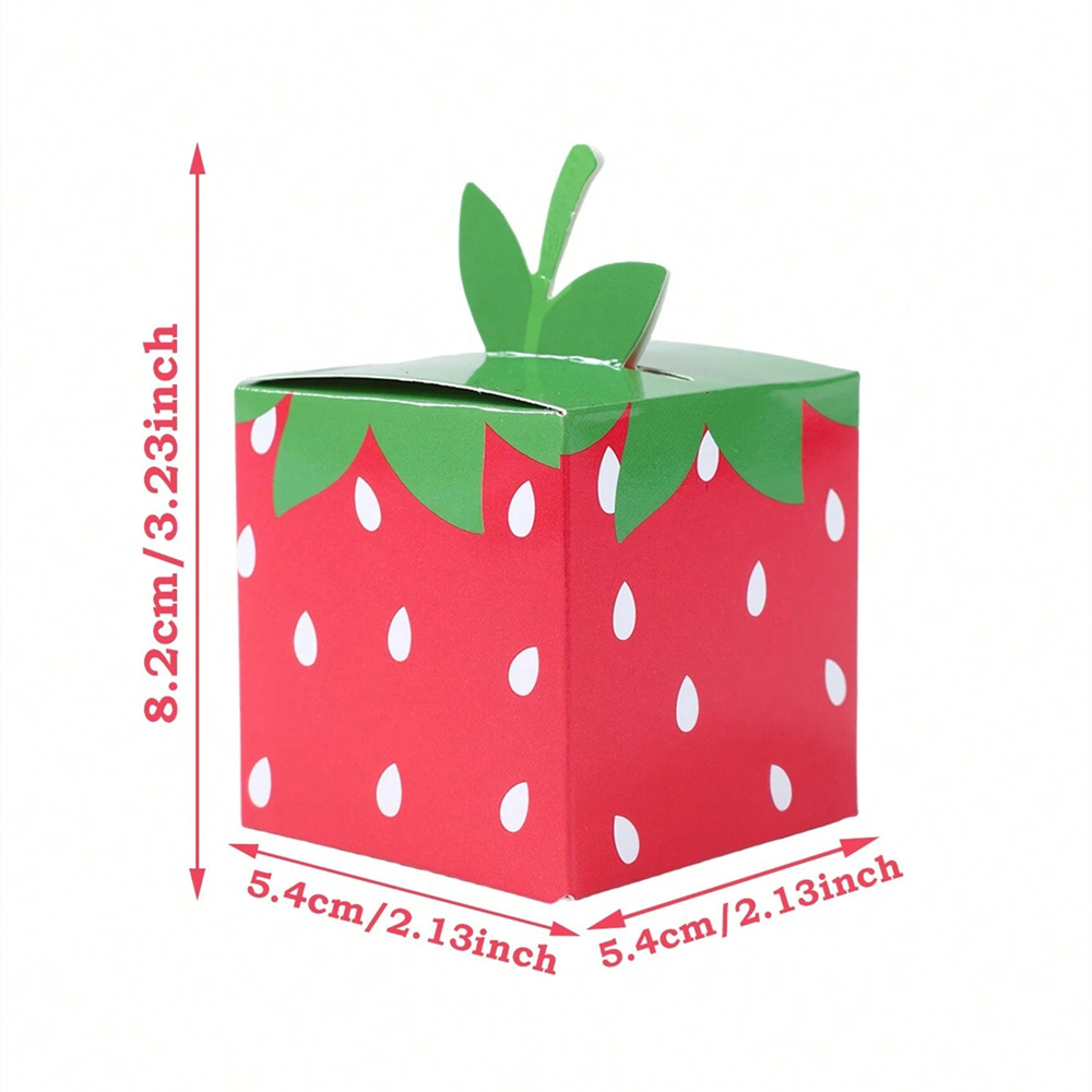 10 個甘いフルーツイチゴテーマ紙クッキーキャンディボックス - Food Box Baby のレビューと価格