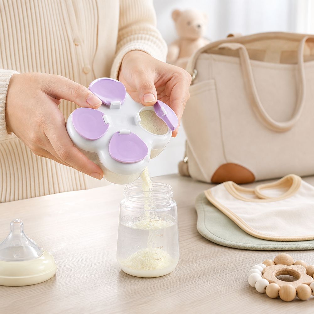 分割式フォーミュラディスペンサー 720ml 4コンパートメ - Food Box Baby のレビューと価格
