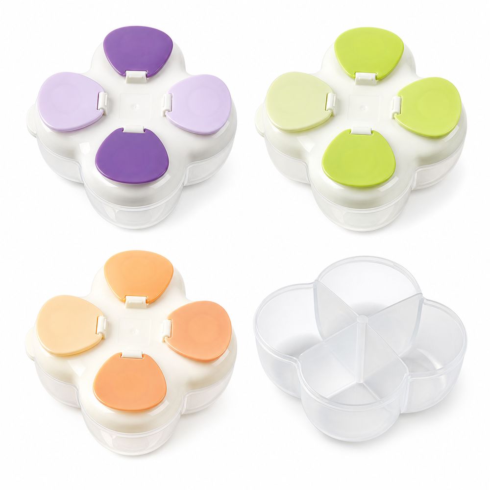 分割式フォーミュラディスペンサー 720ml 4コンパートメ - Food Box Baby のレビューと価格