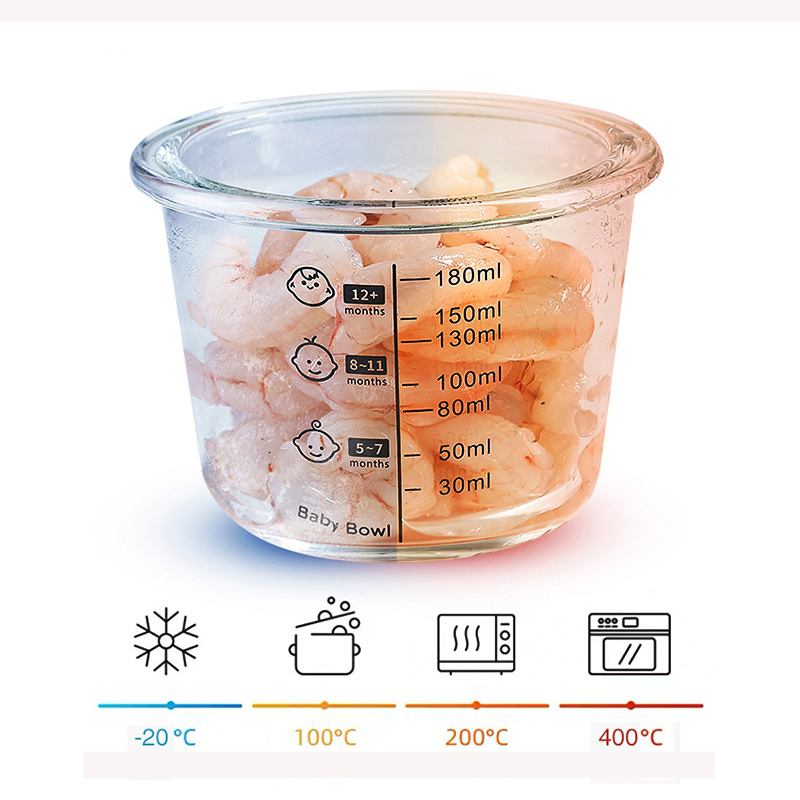 ふた付きベビーフード収納ジャー、幼児用の漏れ防止スナックピュ - Baby Food Glass Jar のレビューと価格