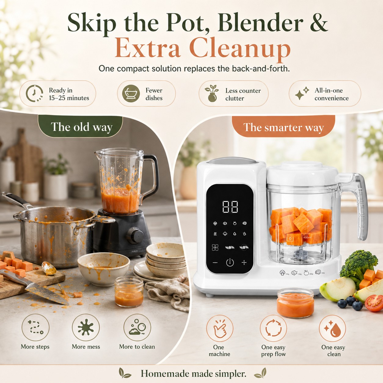 家庭用ベビーフード製造機、オールインワンスチームブレンダーベ - Baby Food Gerber のレビューと価格